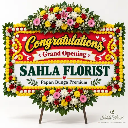 Papan Bunga Ucapan Selamat Kebon Sirih