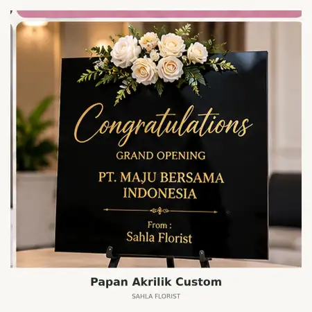 Papan Bunga Akrilik Kebon Sirih